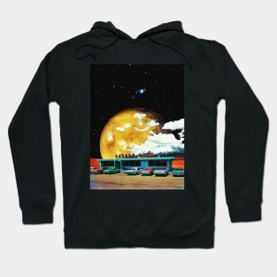 Waffle Shop - Space Collage, Retro Futurism, Sci-Fi Hoodie